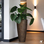 Plantenpot Java S Stripe Dark Rustic, Ø38 x H80 cm, Vase The World