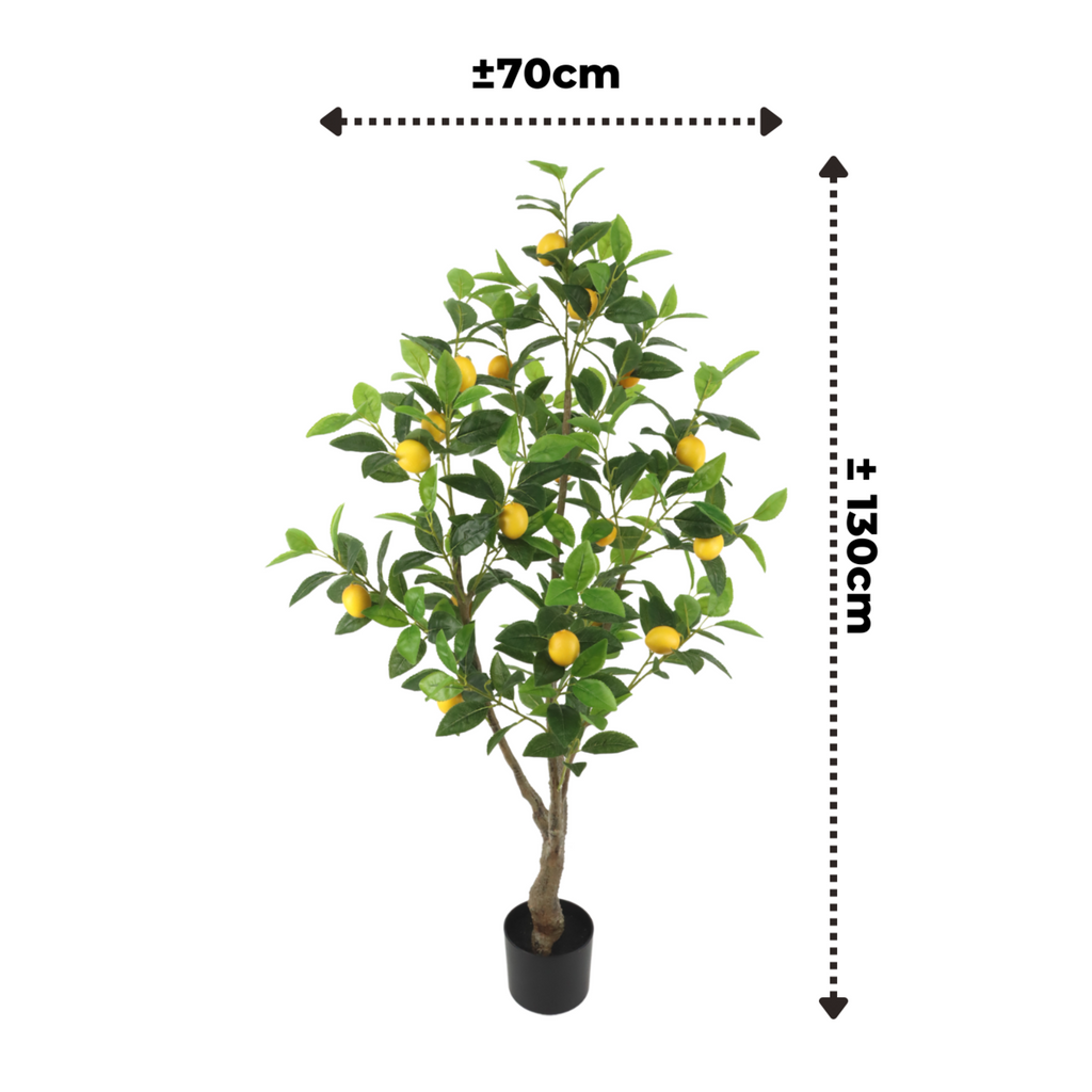 Kunst Citroenboom 130 cm, Groen Geel