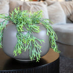 Plantenpot Phuket Taupe, Met Uitneembare Binnenpot, Ø34,5 x H26 cm /of/ Ø45,5 x H34,5 cm, Vase The World