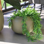 Plantenpot Phuket Pebble Grey, Met Uitneembare Binnenpot, Ø34,5 x H26 cm /of/ Ø45,5 x H34,5 cm, Vase The World