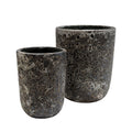 Plantenpot Fuji Relic Black, Set van 2, Ø36 en Ø26 cm