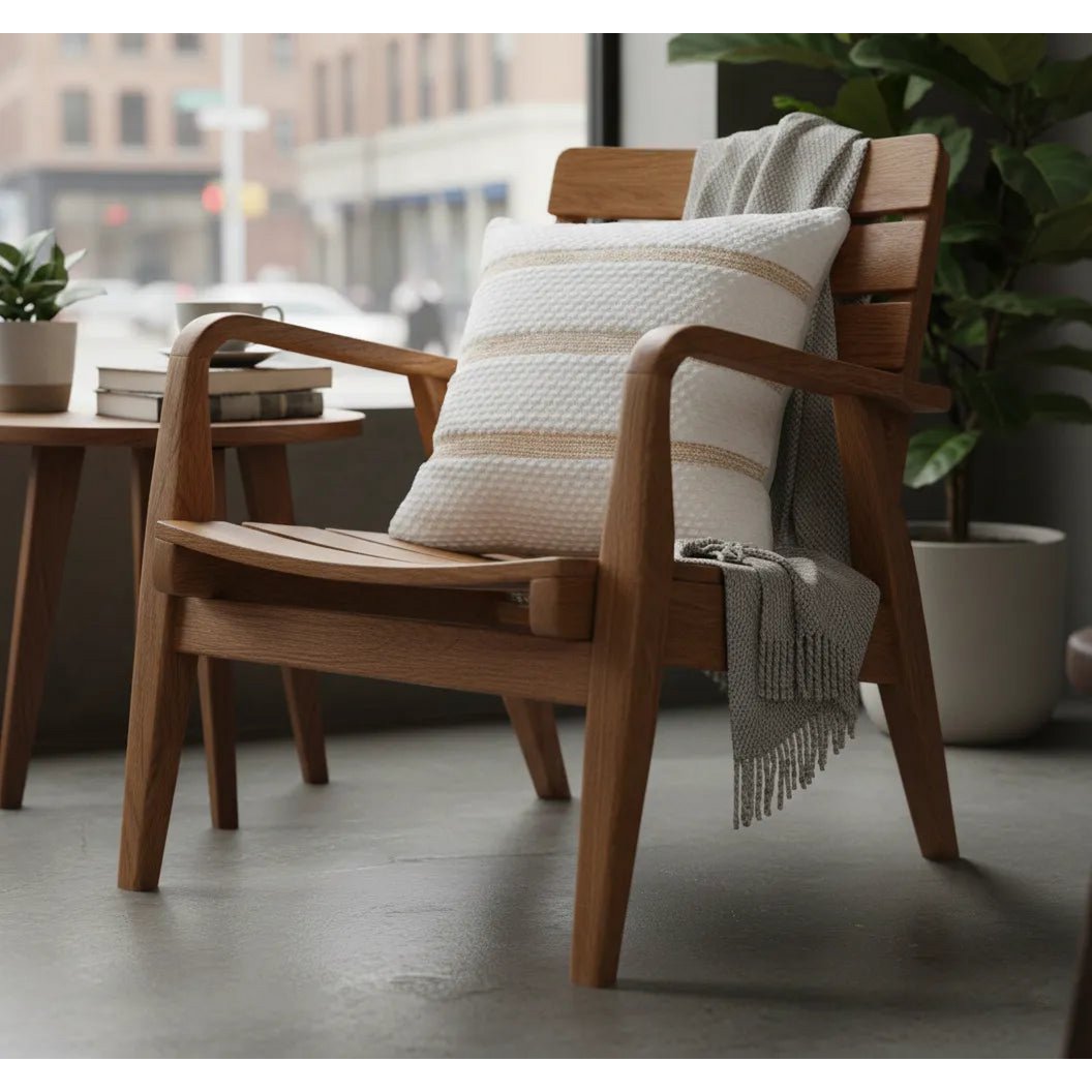 Linvera kussenhoes, wit met beige strepen, 45x45 cm of 50x50 cm, Urbane Hide
