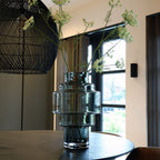 Kasai vaas grey, mondgeblazen glas in grijs, Vase The World