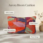 Verda kussenhoes 30x50 cm, getufte bladeren in multicolour katoen, Urbane Hide