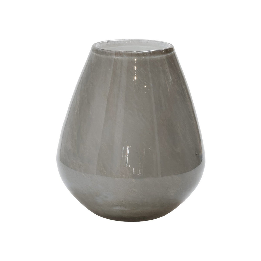 Tasman Elite vaas S, H20 cm Ø18 cm, grijs glas met luchtbellen, Vase The World