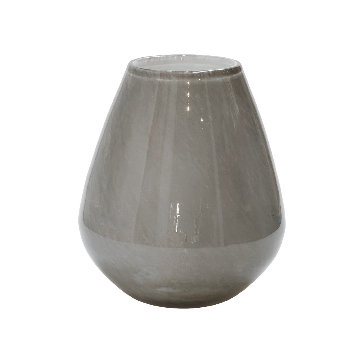 Tasman Elite vaas S, H20 cm Ø18 cm, grijs glas met luchtbellen, Vase The World
