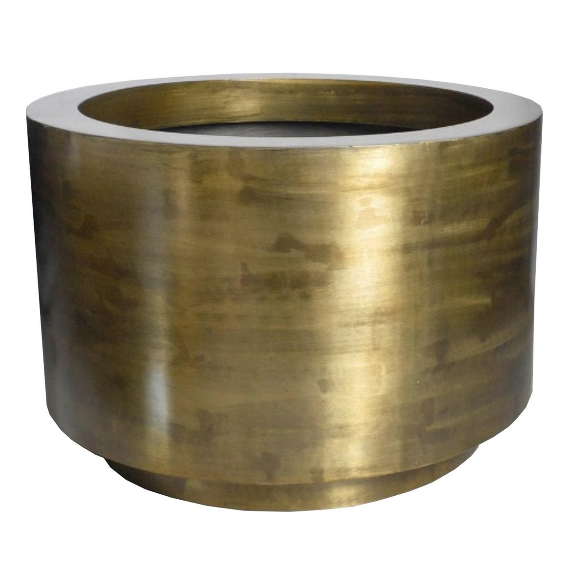 Plantenpot Uyuni Aged Brass, Geborstelde Bronslook, Maten: Ø40 x H35 cm /of/ Ø60 x H35 cm /of/ Ø80 x H55 cm, Vase The World