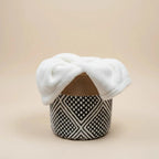 Urbane Hide GeoWeave opbergmand katoen en jute, zwart wit, Ø30 x 25 cm