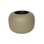 Plantenpot Phuket Pebble Grey, Met Uitneembare Binnenpot, Ø34,5 x H26 cm /of/ Ø45,5 x H34,5 cm, Vase The World