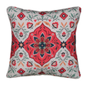 Mandala kussenhoes 45x45 cm, katoenen canvas met digitale print, rood multicolour combination, Urbane Hide