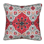 Mandala kussenhoes 45x45 cm, katoenen canvas met digitale print, rood multicolour combination, Urbane Hide