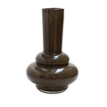 Bolombo Elite vaas, donkerbruin glas met luchtbellen, Vase The World