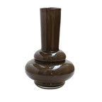 Bolombo Elite vaas, donkerbruin glas met luchtbellen, Vase The World