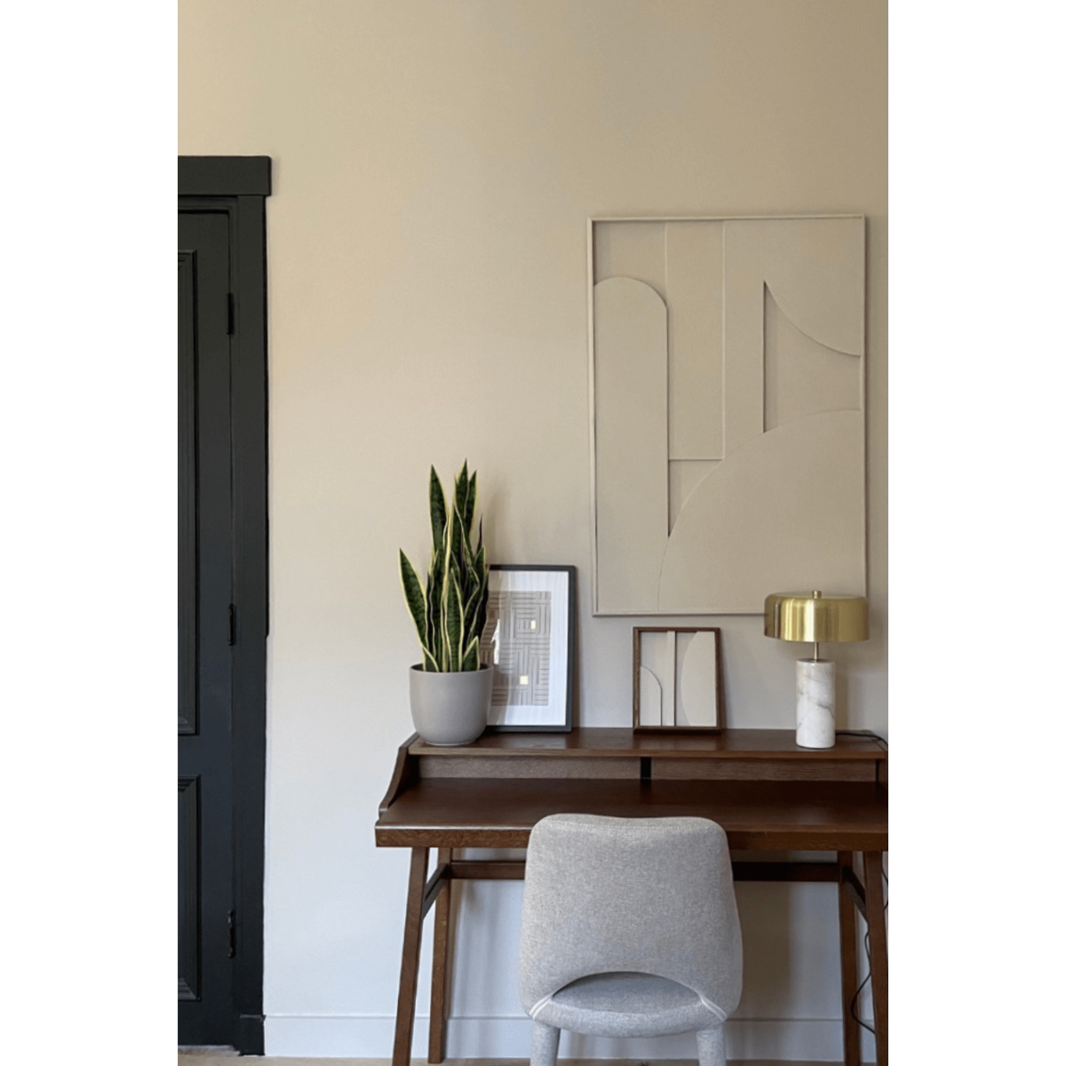 Sansevieria Kunstplant 70 cm, Groen Geel