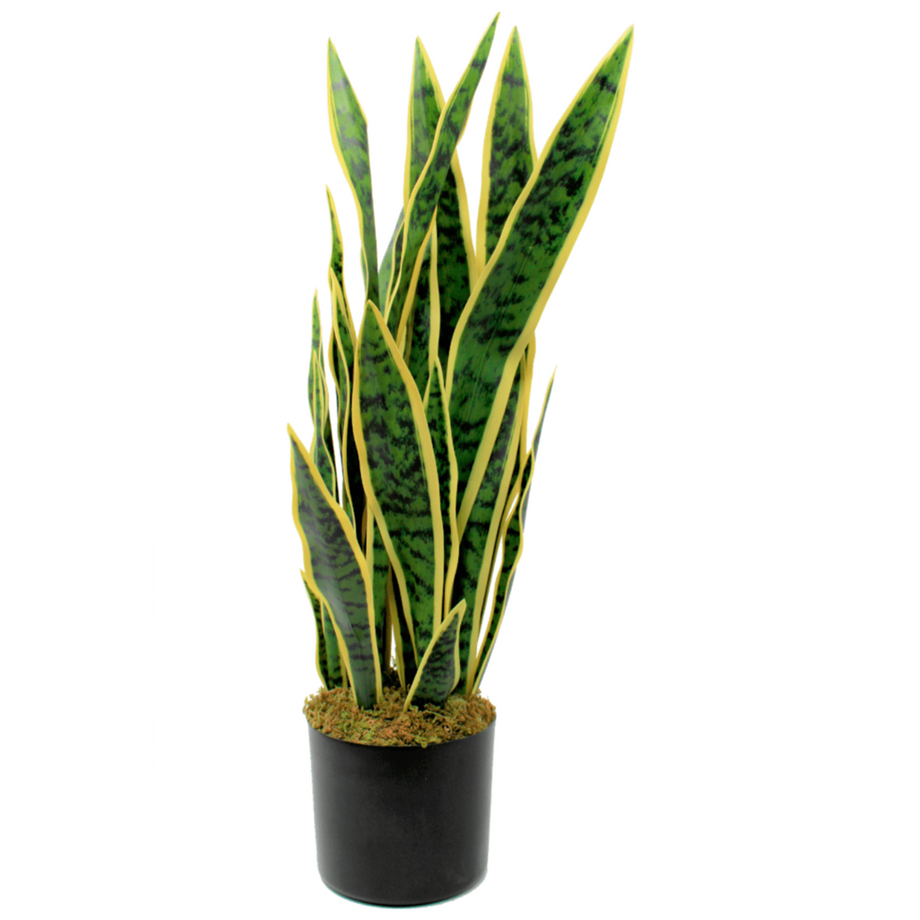 Sansevieria Kunstplant 70 cm, Groen Geel
