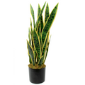 Sansevieria Kunstplant 70 cm, Groen Geel