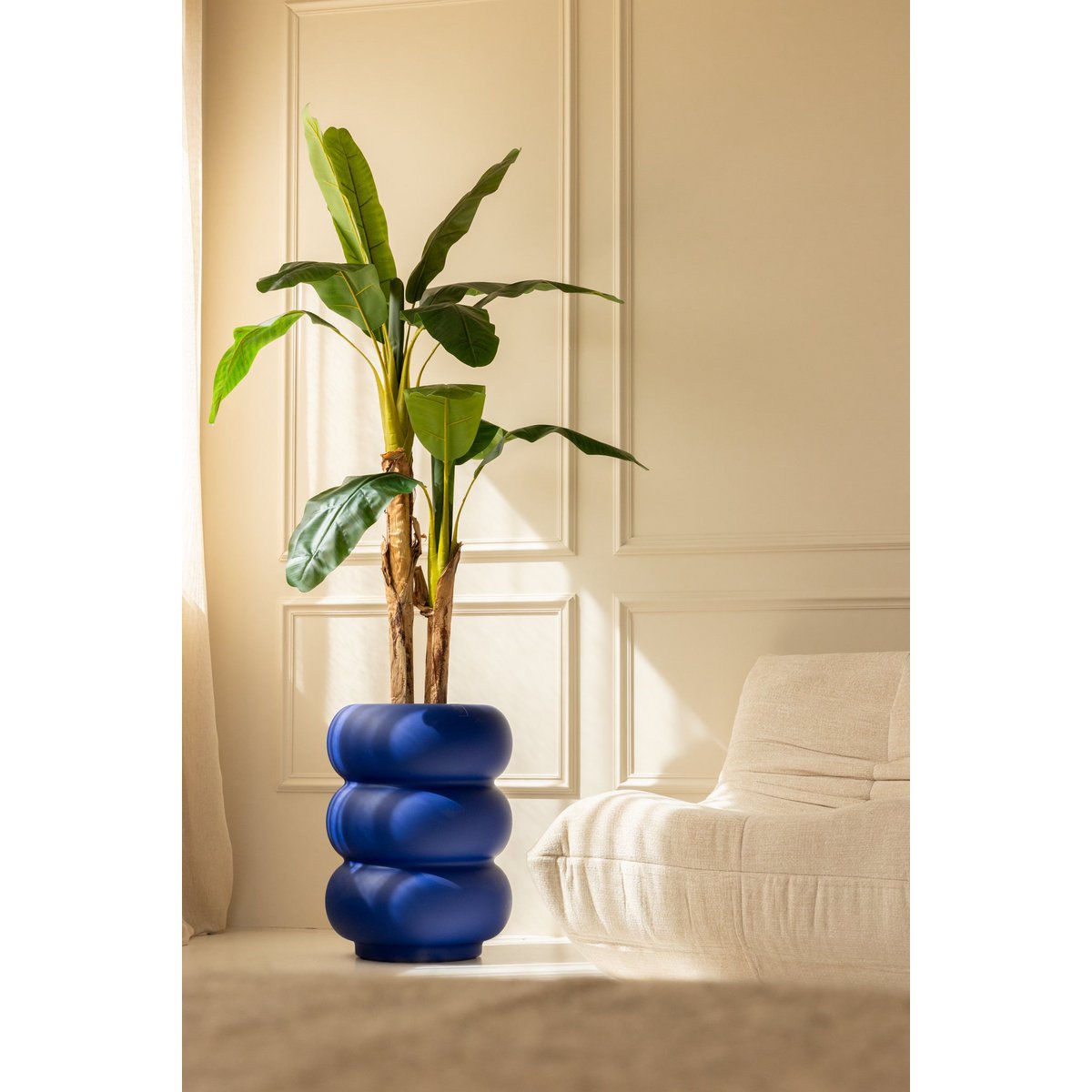 Kunst Bananenplant 150 cm, 2 Stammen, Serie B