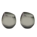 Vase The World waxinelichthouder Moho grey, glas, set van 2, Ø12,5 of Ø15,5 cm