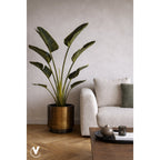 Plantenpot Uyuni Aged Brass, Geborstelde Bronslook, Maten: Ø40 x H35 cm /of/ Ø60 x H35 cm /of/ Ø80 x H55 cm, Vase The World