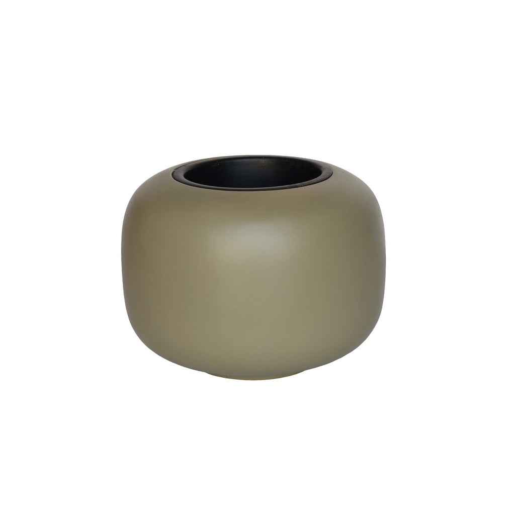 Plantenpot Phuket Pebble Grey, Met Uitneembare Binnenpot, Ø34,5 x H26 cm /of/ Ø45,5 x H34,5 cm, Vase The World