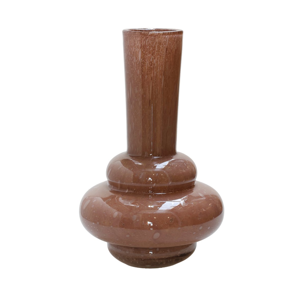 Bolombo Elite vaas, bruin glas met luchtbellen, Vase The World