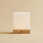 Yce Draadloze Houten Tafellamp Lichtbruin, Dimbaar, USB C