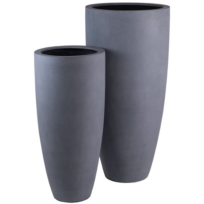 Plantenpot Kentucky Grey, Hoog Model, Ø36.5 x H80 cm /of/ Ø47 x H100 cm Vase The World