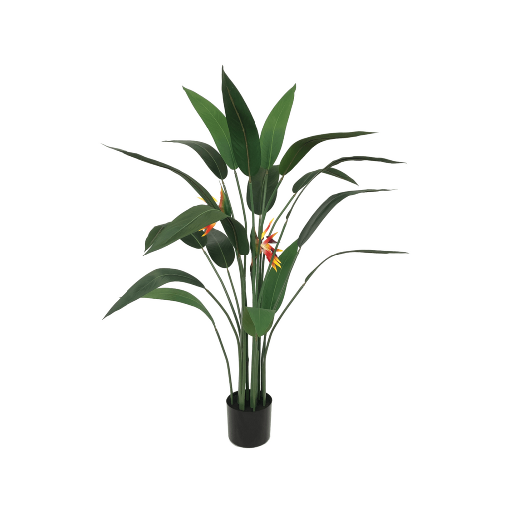Strelitzia Kunstplant 110 cm, Met Bloem