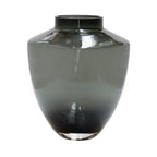 Tugela vaas grey, H29 cm Ø24,5 cm, mondgeblazen glas, Vase The World