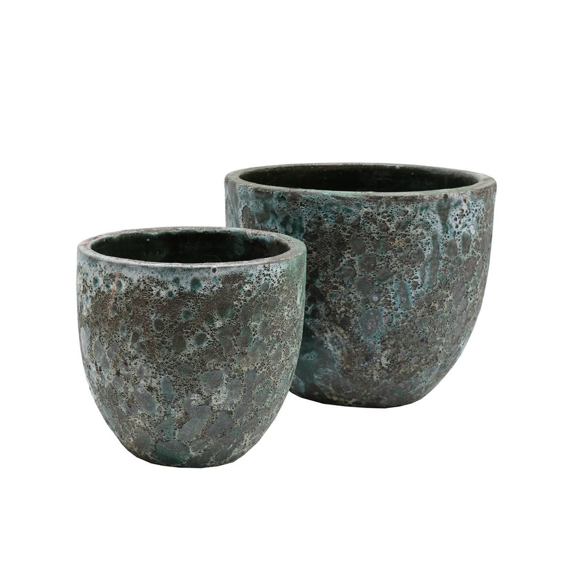 Plantenpot Laki Relic Jade Set van 2, Ø36 en Ø25 cm, Vase The World
