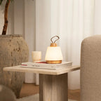 Liv lichtbruine oplaadbare lamp, snoerloos en dimbaar, Ø15 x 16 cm