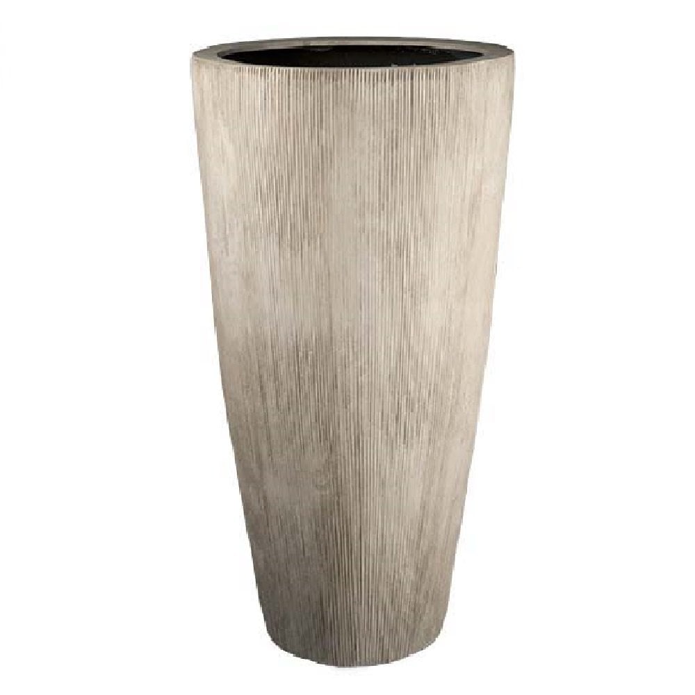 Plantenpot Java Stripe Beige, Hoog Model, Ø38 x H80 cm /of/ Ø47 x H100 cm, Vase The World