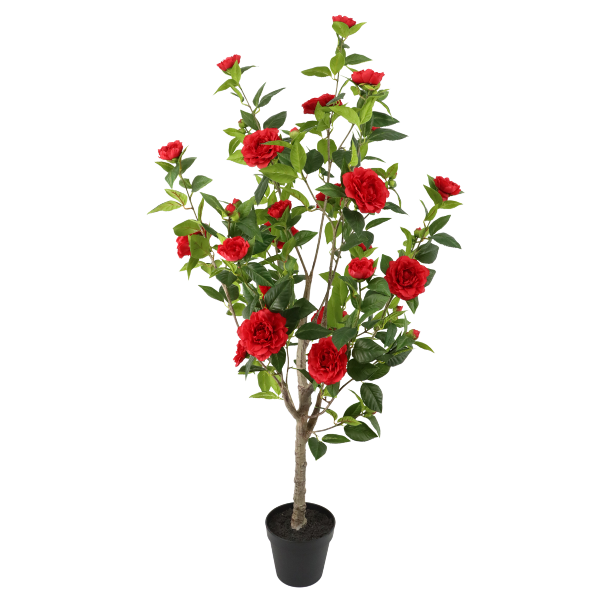 Japanse Roos Kunstplant 155 cm (Camellia), Rood