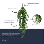 Artificial Ficus Pumila - Hanging Plant - 80 Cm