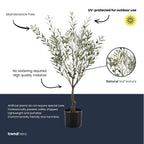 Artificial Olive Tree In Pot - Artificial Plant - Uv - 90 Cm
