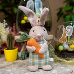 Easter Bunny Decoration - Weighted Plush Bunny With Carrot - ↑ 30 Cm