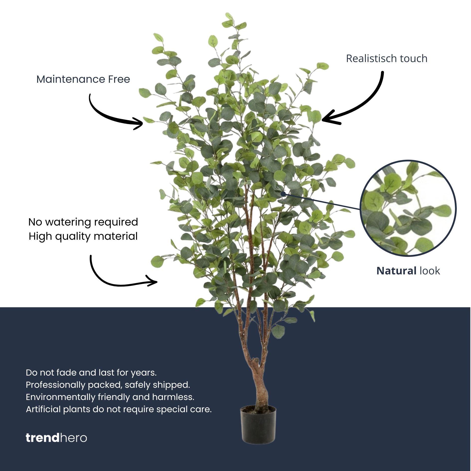 Eucalyptus Tree - 140 Cm - Artificial Plant