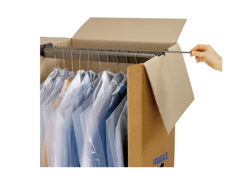 Professionele Garderobedoos (per 1 doos) | 50x50x100 cm | Stevige Verhuisdoos met Hangroede | Bescherm je Kleding Tijdens Verhuizing