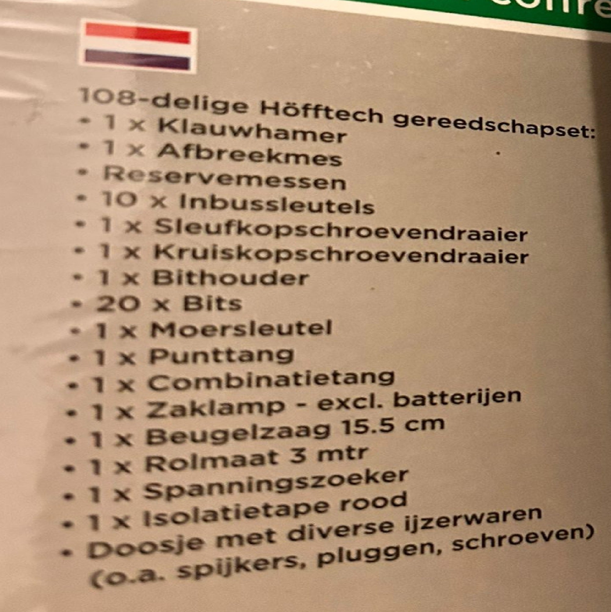 Hofftech Professionele Gereedschapsset | 108-Delig | Complete Verhuisuitrusting in Handige Koffer | Kwaliteit & Veelzijdigheid