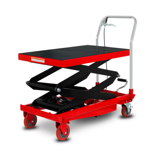 Professionele Hydraulische Heftafel | 300 kg Draagvermogen | 820x520 mm | Hefhoogte 360-1220 mm | Rem & Antislip