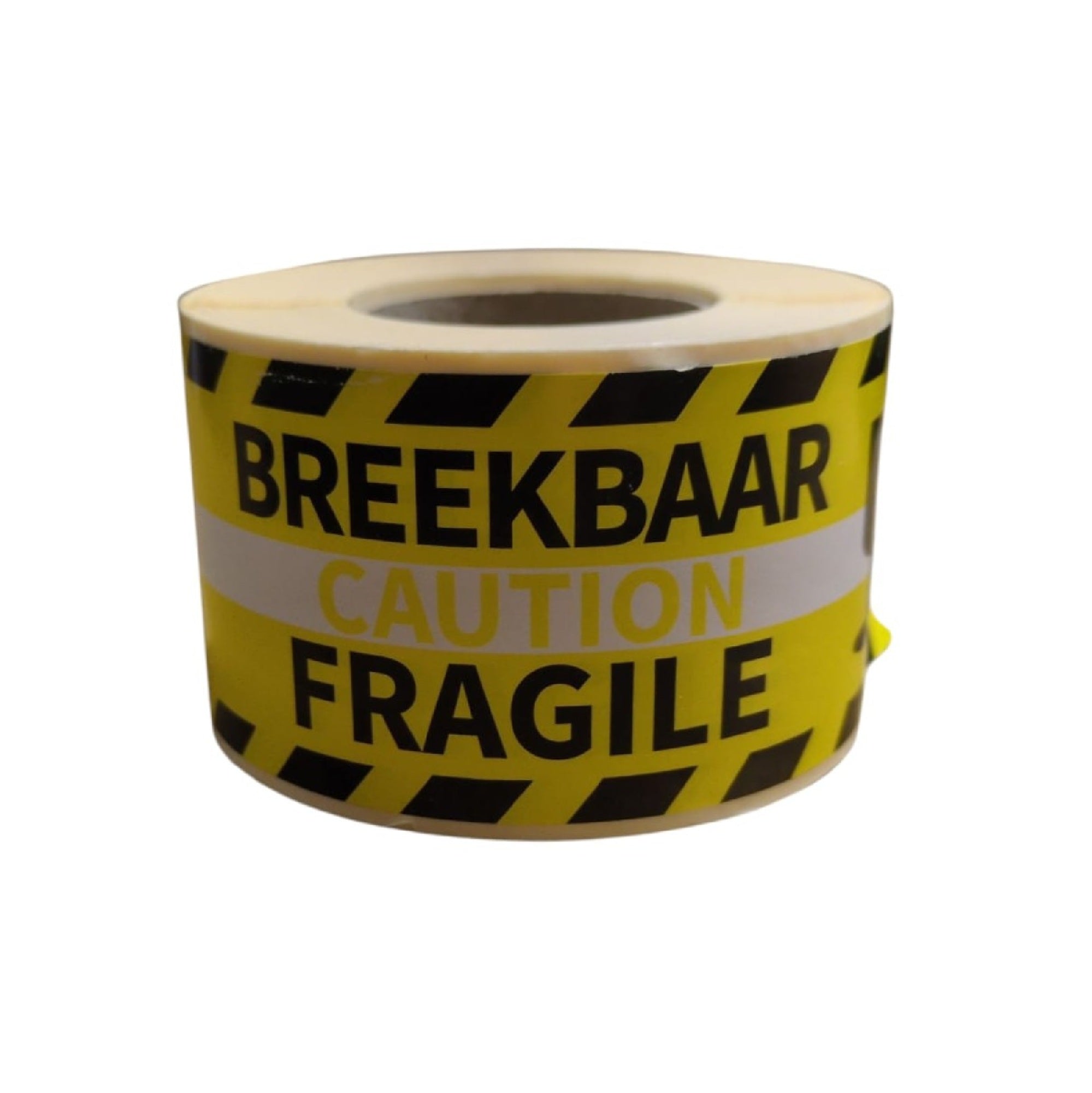 Breekbaar Waarschuwingsetiketten | 250 Stuks per Rol | Professionele Verpakkingsbeveiliging | Fragile Caution Stickers