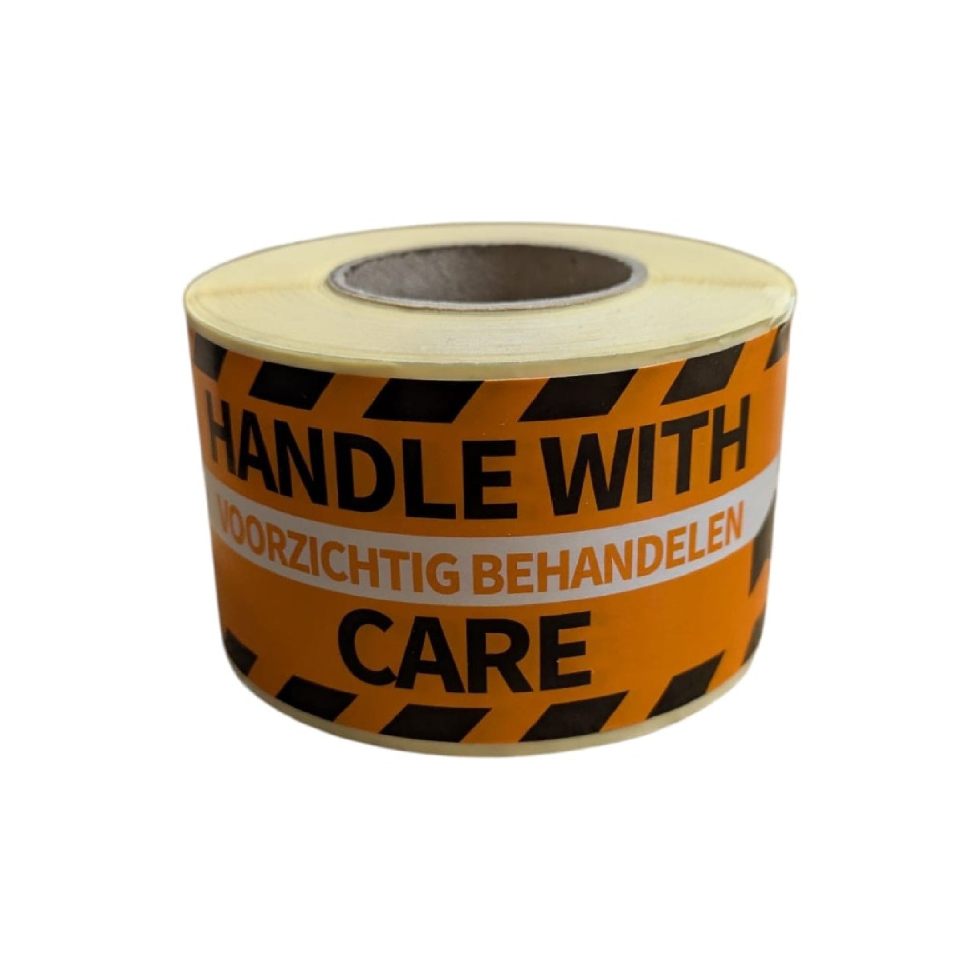 Handle with Care Etiketten | 250 Stuks per Rol | Professionele Verpakkingsbescherming | Veilig Verhuizen & Kwetsbare Items