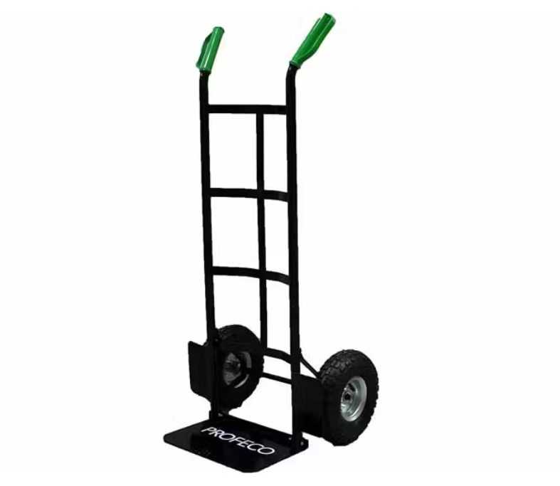 Profeco Heavy Duty Steekwagen | 250 kg Draagvermogen | Inklapbaar Laadplateau | Anti-Lek Wielen | Groen/Zwart