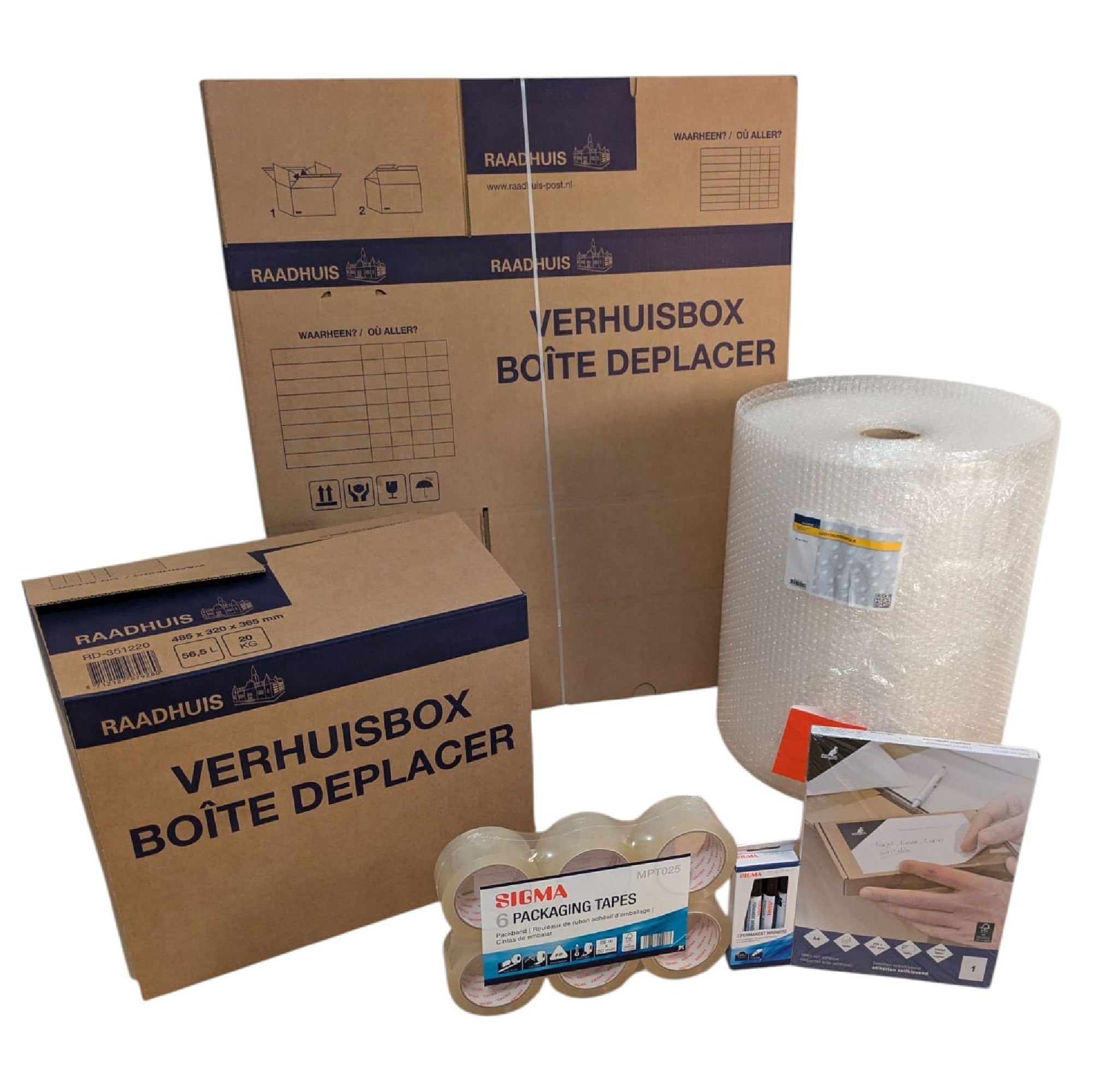 Verhuispakket op maat (Offerte) | Bundel of Pallet Verhuisdozen | Tape & Inpakmateriaal | Heel Nederland