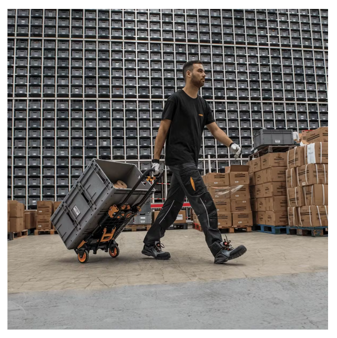 Vito 2-in-1 Professionele Handwagen | 137 kg Draagvermogen | Steekwagen & Trolley | Zwart | Compact & Veelzijdig
