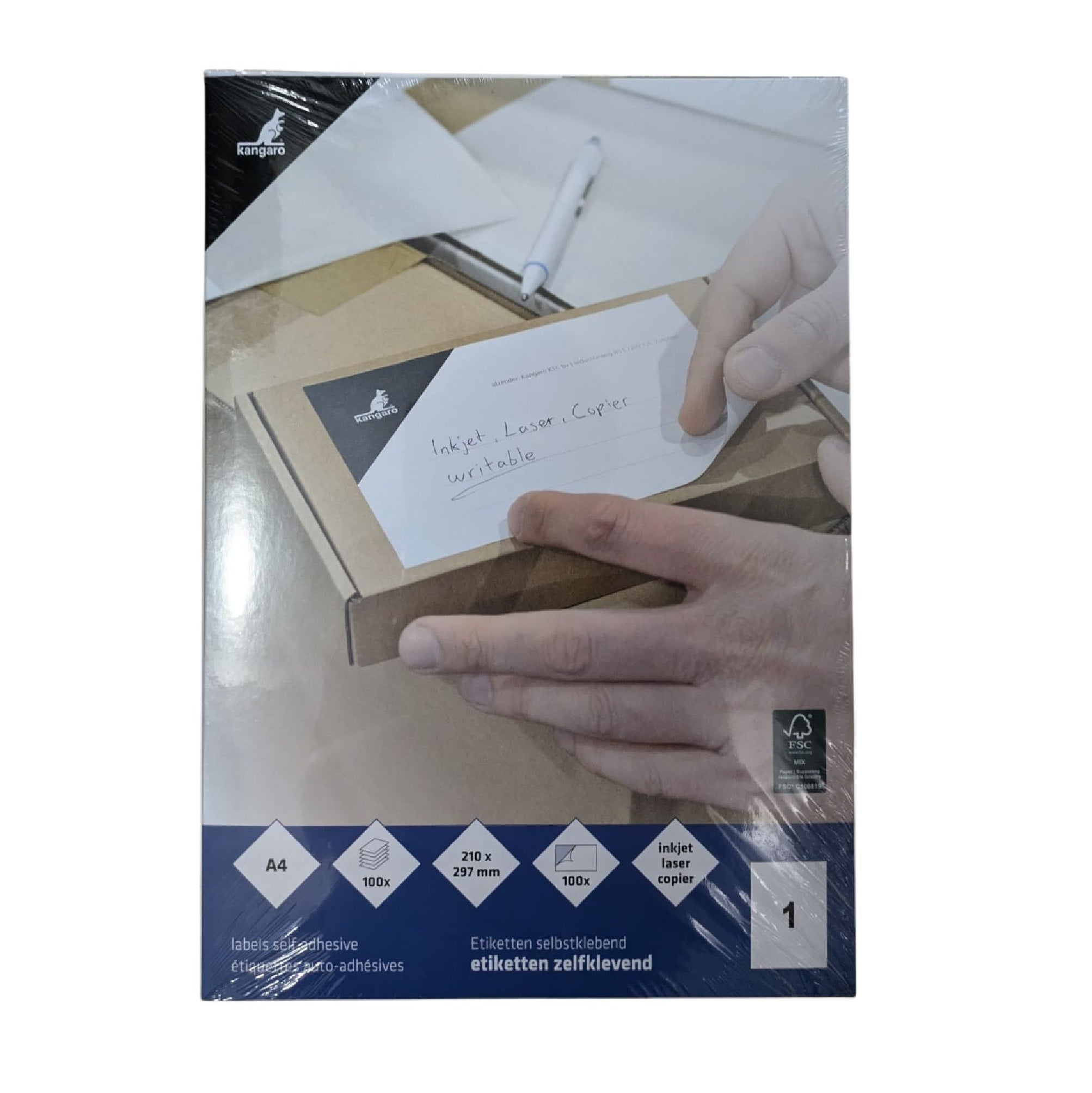 Kangaro Zelfklevende Etiketten | A4 Formaat | 100 Vel per Doos | Professioneel Labelsysteem voor Verhuizen