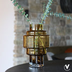 Kasai vaas cognac, mondgeblazen glas, Vase The World