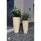 Plantenpot Java Stripe Beige, Hoog Model, Ø38 x H80 cm /of/ Ø47 x H100 cm, Vase The World