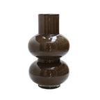 Alima Elite vaas, donkerbruin glas met luchtbellen, Vase The World