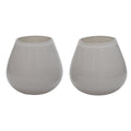 Vase The World waxinelichthouder Tasman XS ivory, glas, set van 2, Ø12,5 x 11,5 cm